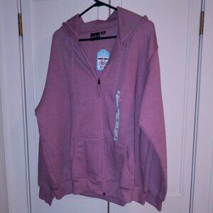 NWT Cg.l.Cg Hoodie Women's Rose Pink 2X Fleece Hooded Sweatshirt NEW